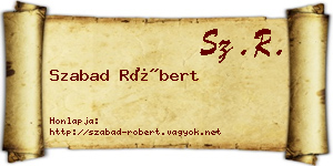 Szabad Róbert névjegykártya