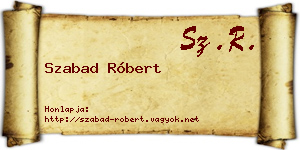 Szabad Róbert névjegykártya