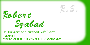 robert szabad business card